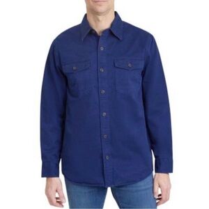 LAND'S End - Men's Flannel Lined Long Sleeve Work Shirt Jacket - S